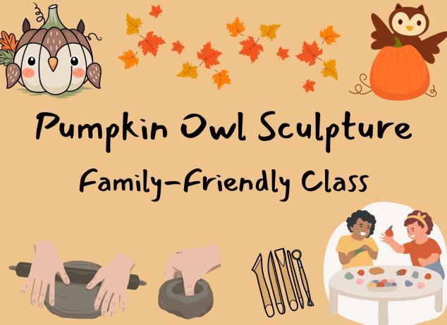 Pumpkin Owl Sculpture card
