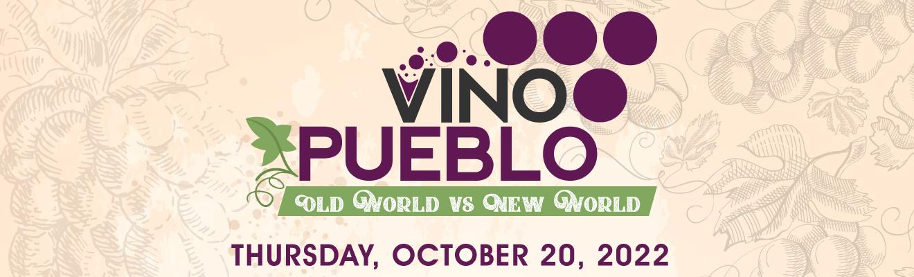 Vino Pueblo title banner.