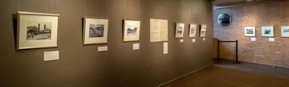 Image of the 2nd floor gallery at the Arts Center.