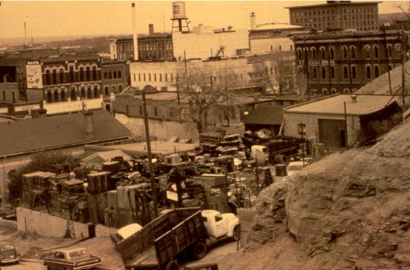 The area before the Sangre de Cristo Arts Center was built.