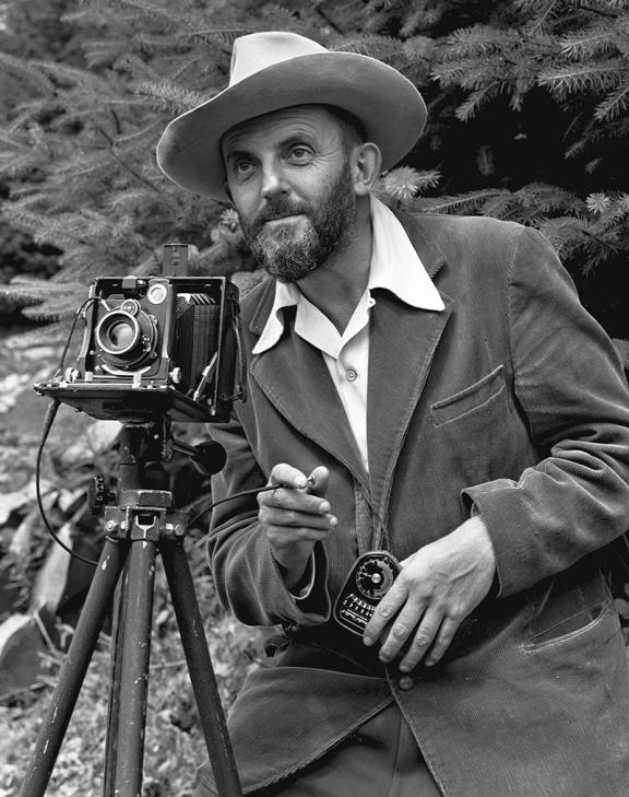 Ansel Adams taking a picture with this camera.