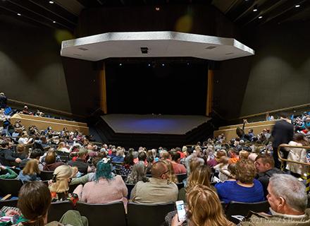 Inside the Theater with guests waiting to see a performance.