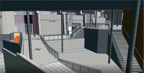 Pillar locations interior view drawing.