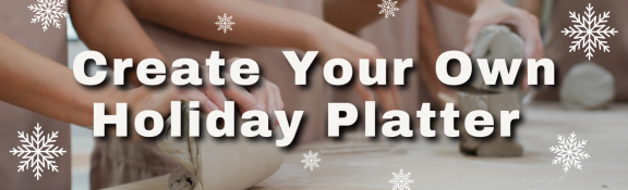 Holiday Platters Banner with snowflakes