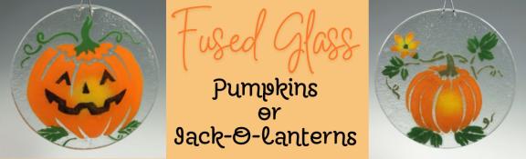 Fused Glass Pumpkin Banner