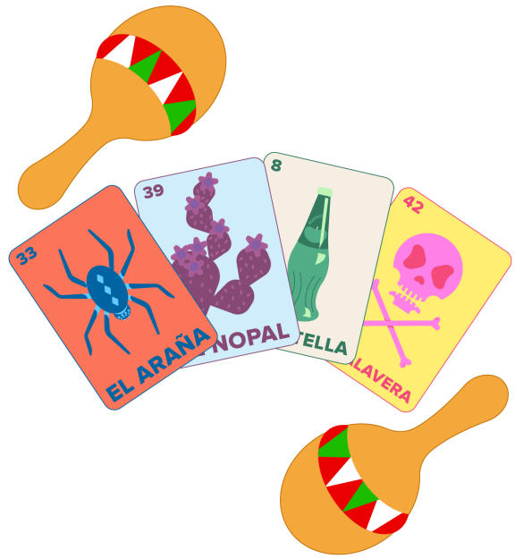 loteria and maracas