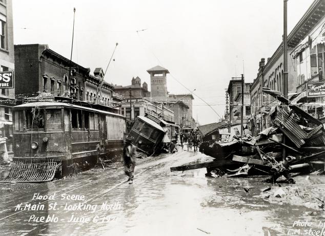 Image from the 1921 Flood in Pueblo, Colorado.