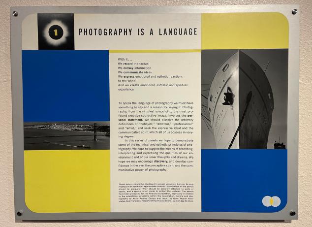 Ansel Adams Polaroid Teaching Panel.