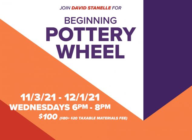 Beginning Pottery Wheel Class Flyer