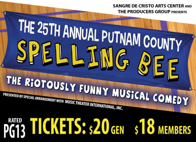Putnam County Spelling Bee title card.