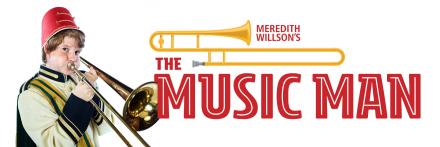 Meredith Willson's The Music Man title card.